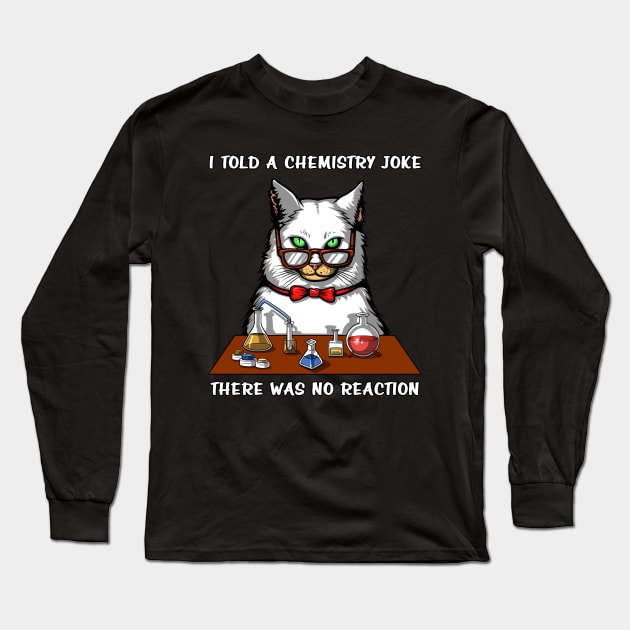 Cat Chemistry Teacher Long Sleeve T-Shirt by underheaven